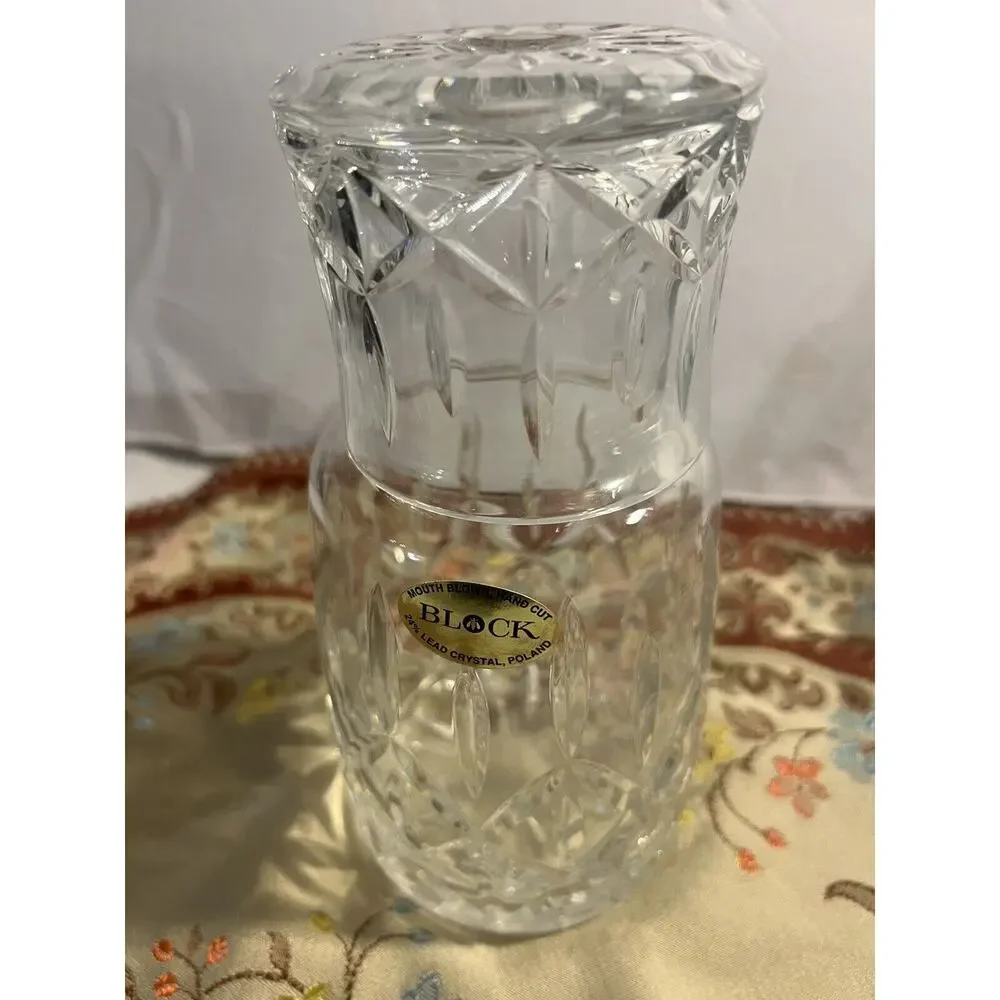 Crystal Clear Cut Glass Vase - Clear